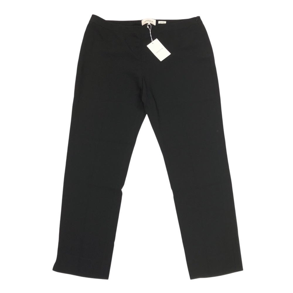Lafayette 148 New York Bleecker Tapered Crepe Pants Plus Size 16 Black NWT $598